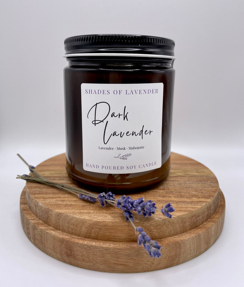 Dark Lavender Classic Amber Candle