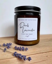 Load image into Gallery viewer, Dark Lavender Classic Amber Candle
