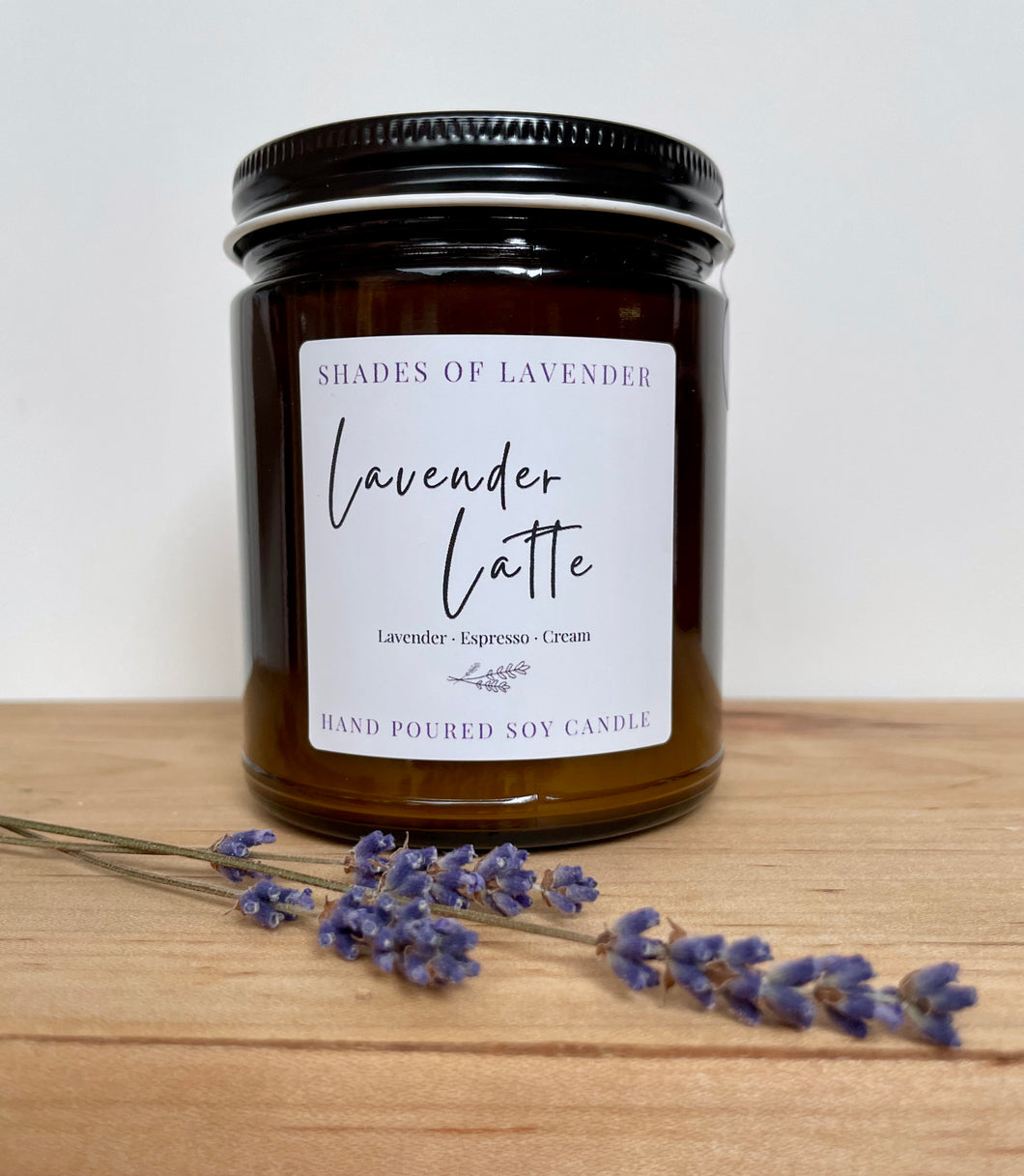 Lavender Latte Classic Amber Candle